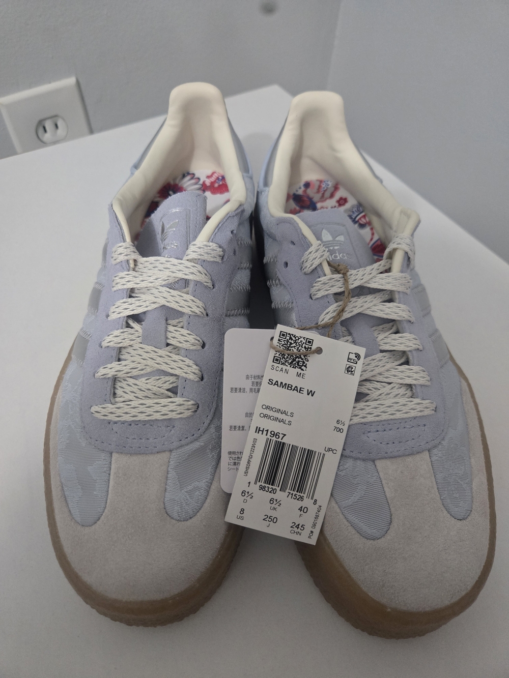 NWT Adidas Sambae x Liberty London Suede Sneakers - Women Size 8
